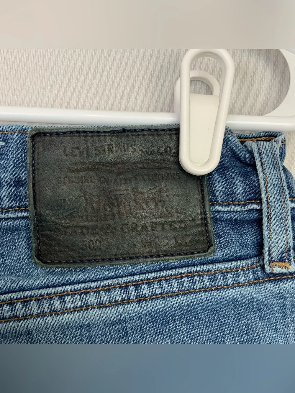 Levi's Made & Crafted 502 Jeans Sz 29x34 Regular Taper Selvedge Italian Denim